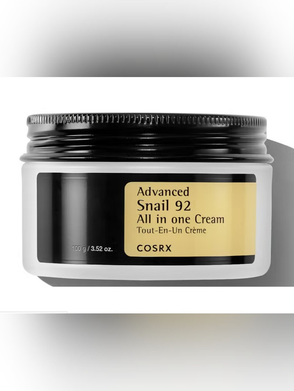 COSRX Advanced Snail 92 All In One Cream 3.52 oz /100 g K-Beauty Moisturizer New